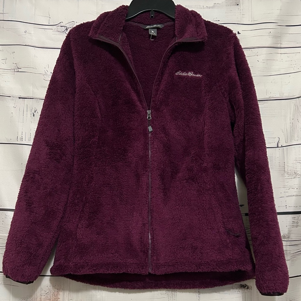 Eddie Bauer | Women's Soft Purple Fleece Jacket Coat Size Medium M